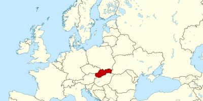 Kaart van Slowakije kaart europa